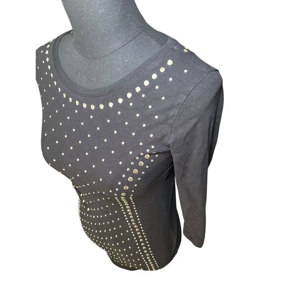 Forever 21 Women’s Studded Bodycon 3/4 Sleeve Mini Dress Size Small - Picture 2 of 4